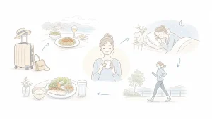 旅行中の食事で崩れたと思わない|戻れる人の切り替え方