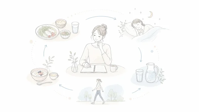 週末の食べすぎから日常に戻る計画を立てる人