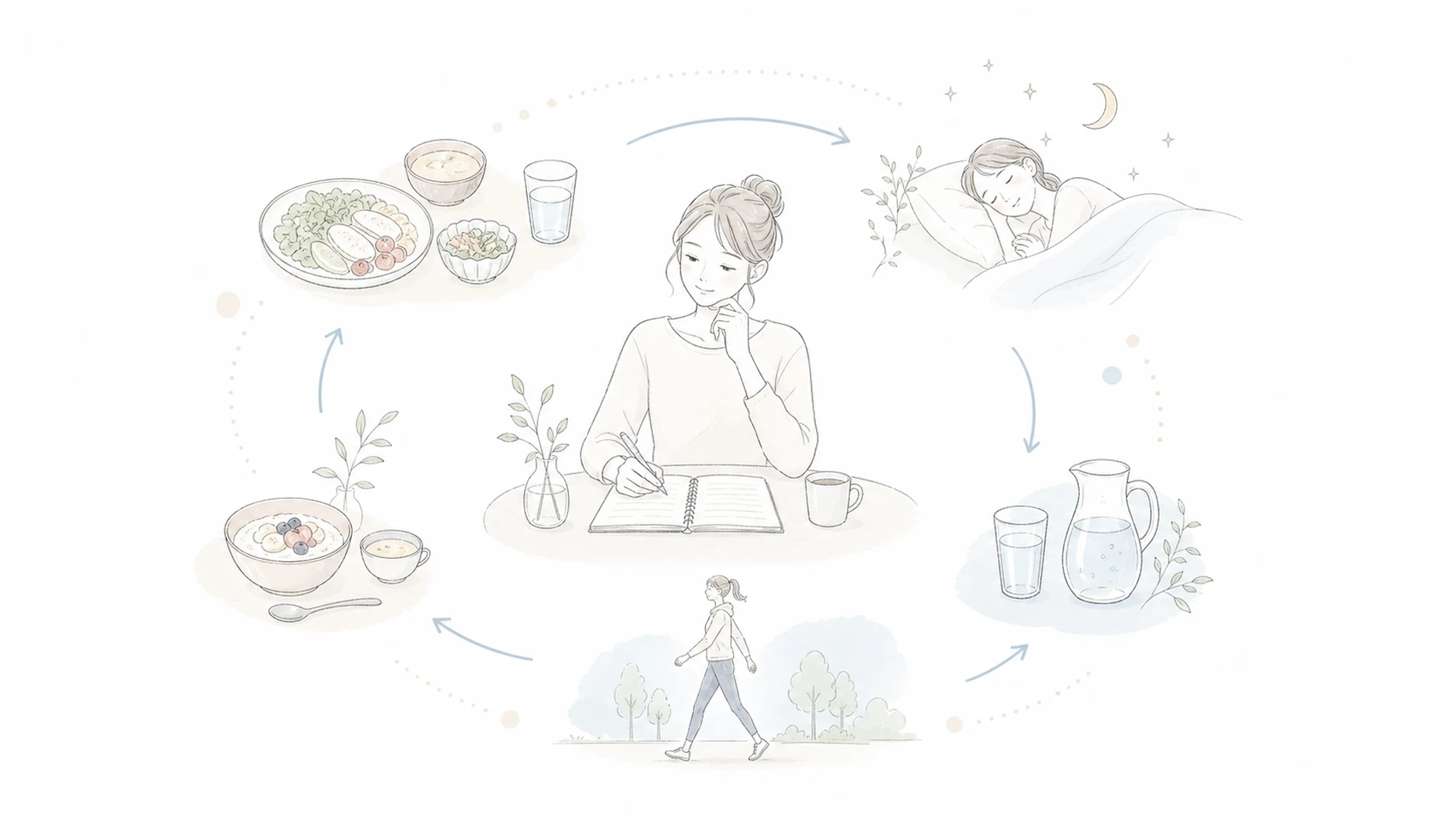 週末の食べすぎから日常に戻る計画を立てる人
