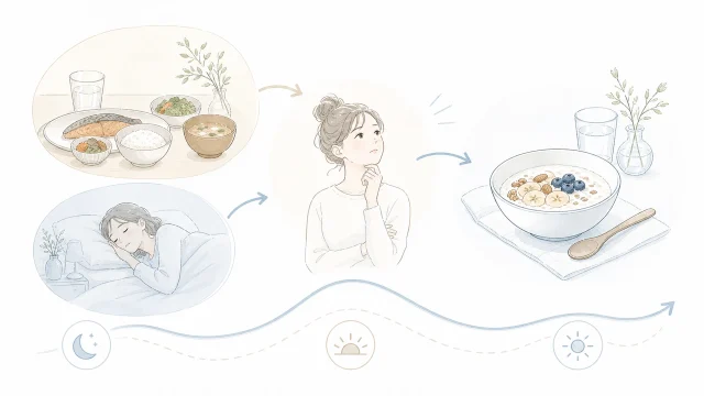朝の強い空腹を前日の食事と睡眠から見直す人
