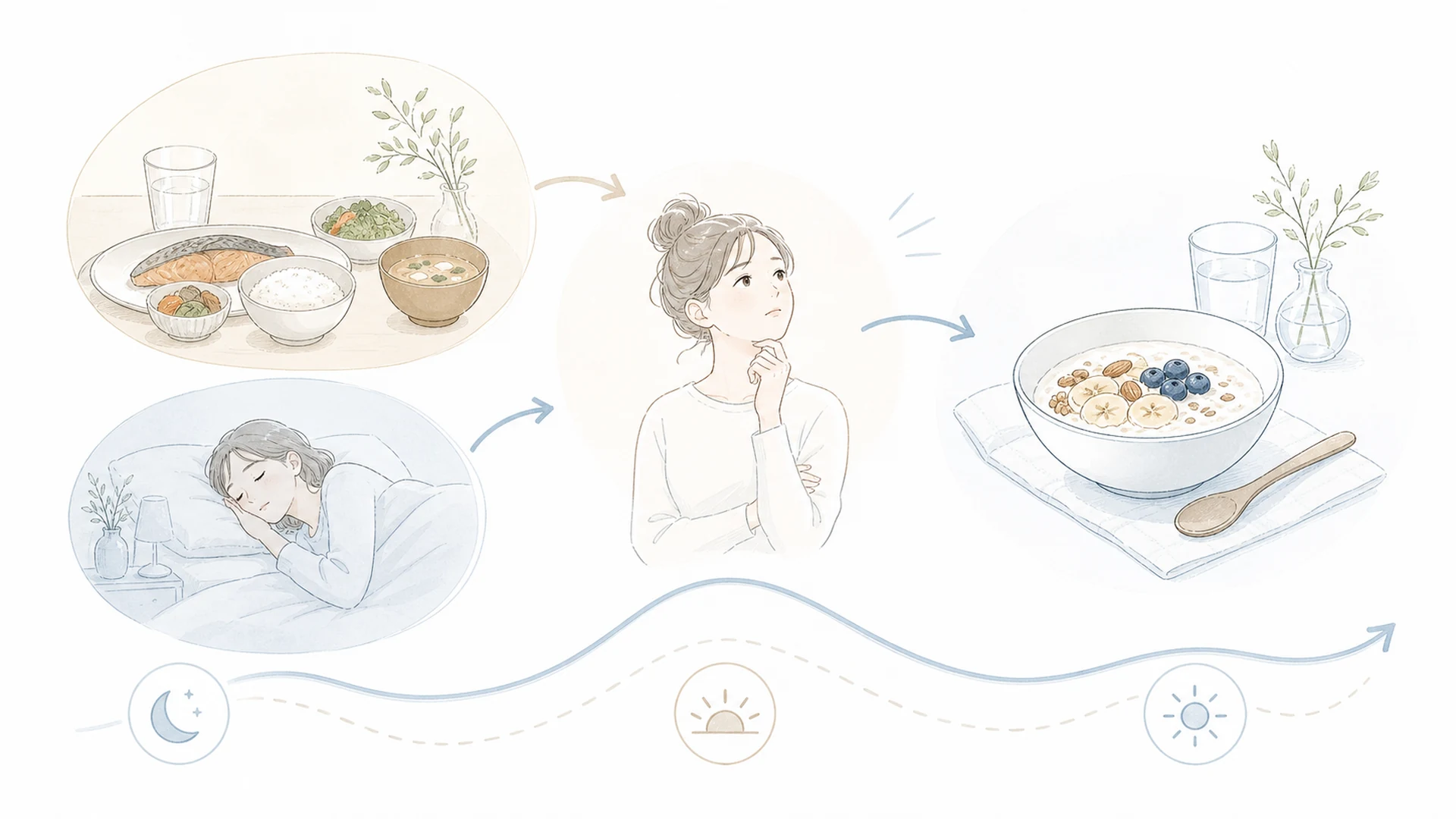 朝の強い空腹を前日の食事と睡眠から見直す人