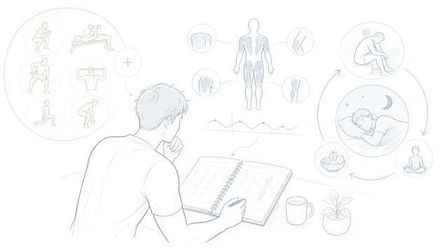 筋トレメニューを増やす前に効き方と回復を確認する人