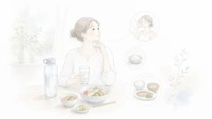水を飲んでも喉が渇きやすい時｜汗と食事から水分補給を考える
