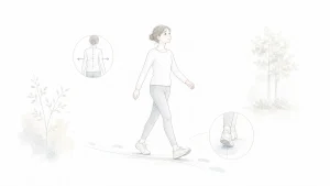 歩くと上半身が左右に揺れる時|骨盤だけでなく足の運びを整える