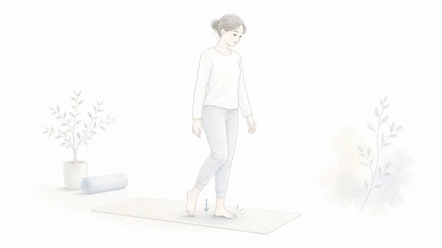 足首を回しても軽くならない時を淡い手描きイラストで表したアイキャッチ