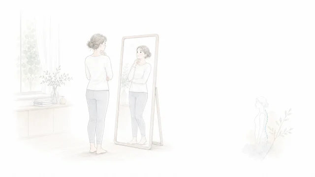 見た目を変えたい時に考えたいことを淡い手描きイラストで表したアイキャッチ